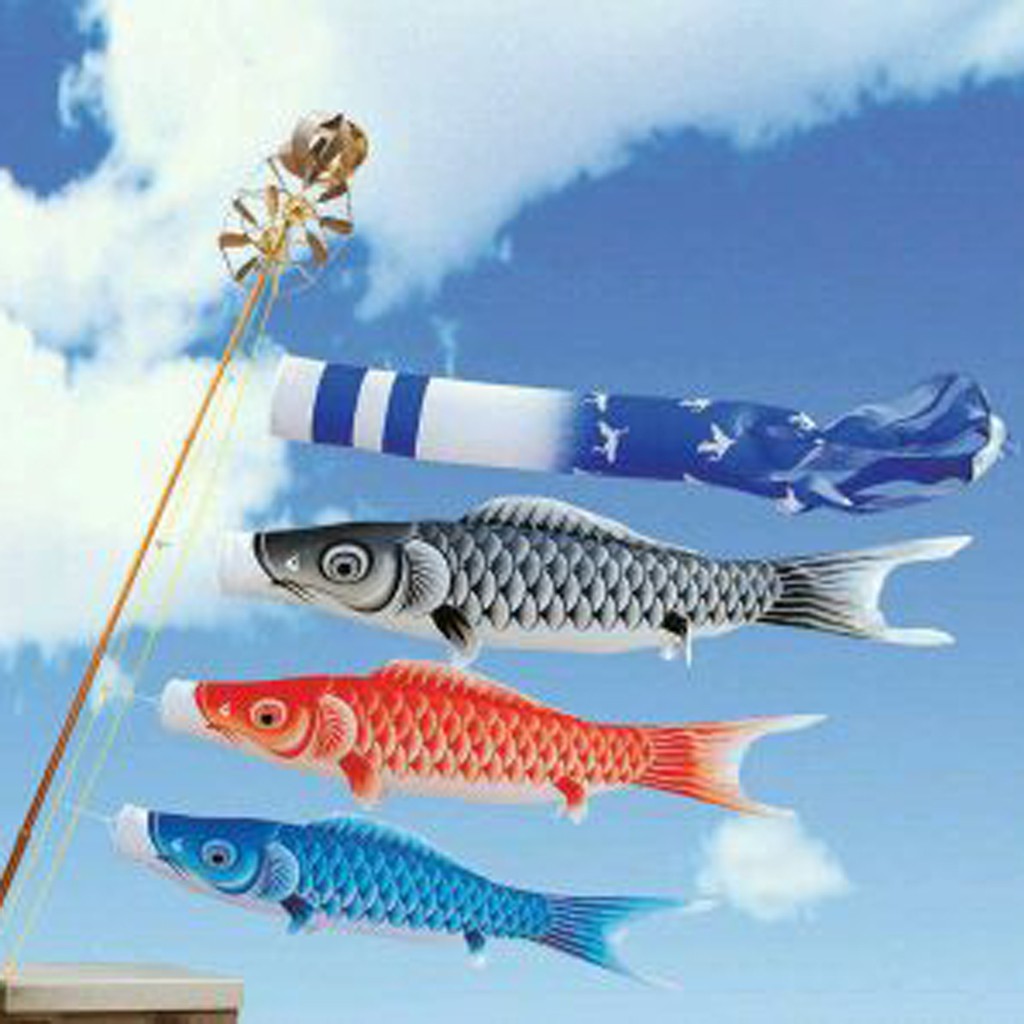 [HOMYLcfMY] 40cm-150cm Japan Windsock Carp Flag Koi Nobori Fish Kite Streamer Garden Decor