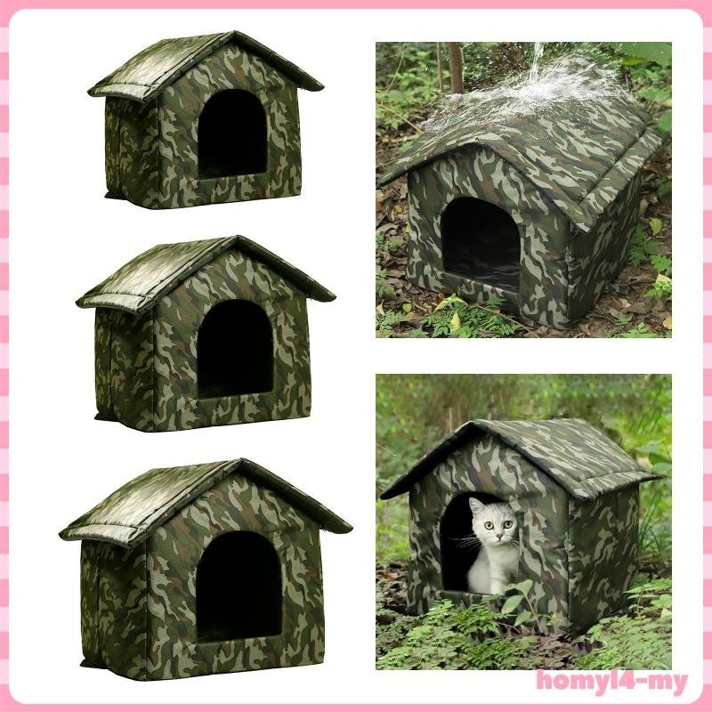 [HomyldfMY] Homeless Cat Tent Outdoor Stray Cat Shelter Waterproof Pet Shelter Large Removable Cats Sleeping Tent Cave House for Outdoor Cats Kitten