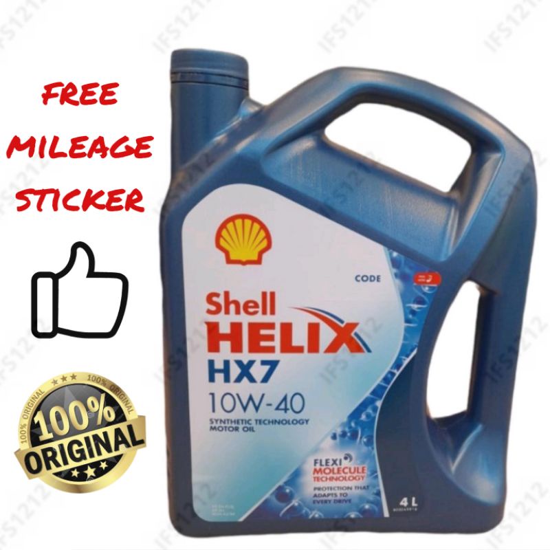 HOT SALES SHELL HELIX HX7 SEMI 10W40 4L ORIGINAL THAILAND MARKET ENGINE OIL SYNTHETIC 10W-40 10W 40 MADE IN HONG KONG