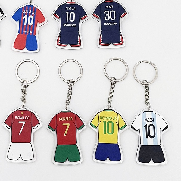 Hot-Selling Football Souvenirs Key Ring messi Nemar Ronaldor Jersey Keychain Paris Royal Horse Pendant Accessories Sports Merchandise