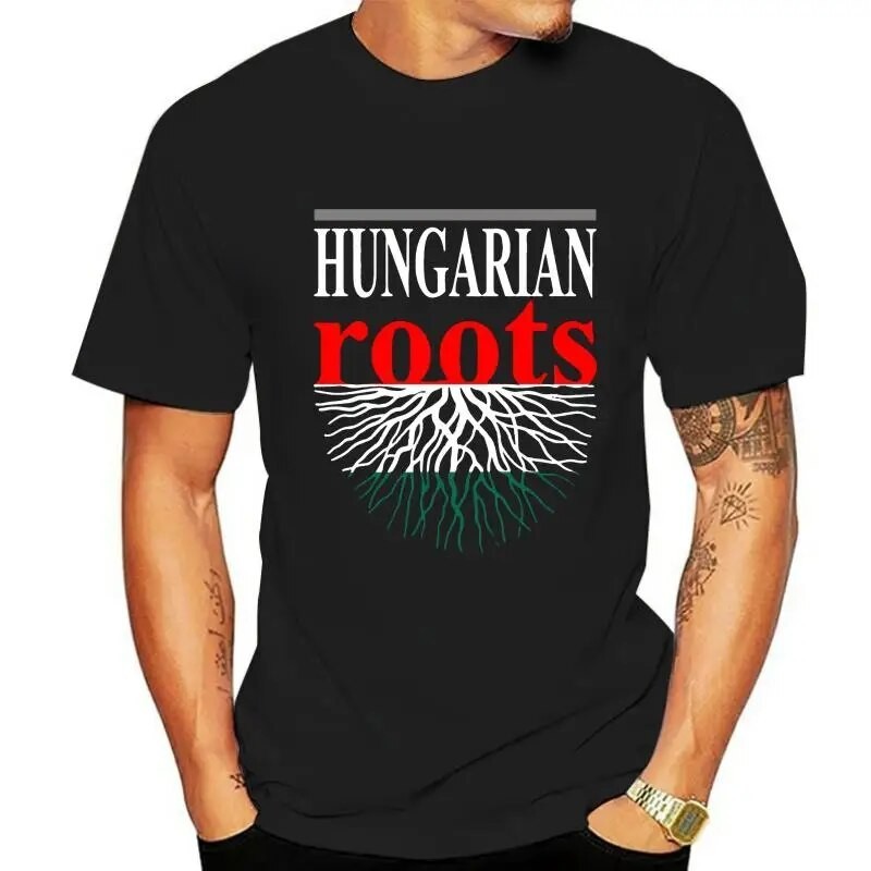 HOT deals Casual Tee Shirt Men Man Short Sleeve 100% Cotton Hungarian Roots Hungary Flag Family Clothes Tops Men T Shirt