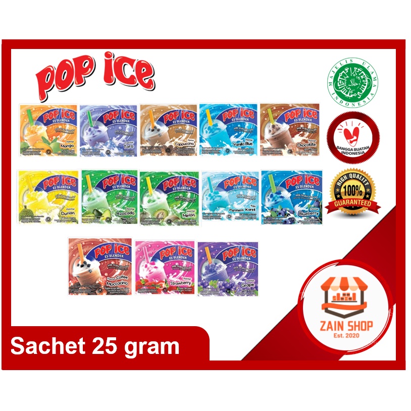 Hot Item/Hot Deal Pop Ice Es Blender Aneka Rasa 23gram/Saset