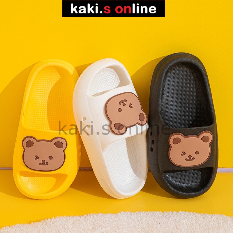 Hot Item[kaki.s online] Selipar Beruang Trend Terbaru KanakKanak Dewasa Kids Adult Size Bear Slipper Trendy Top Bear