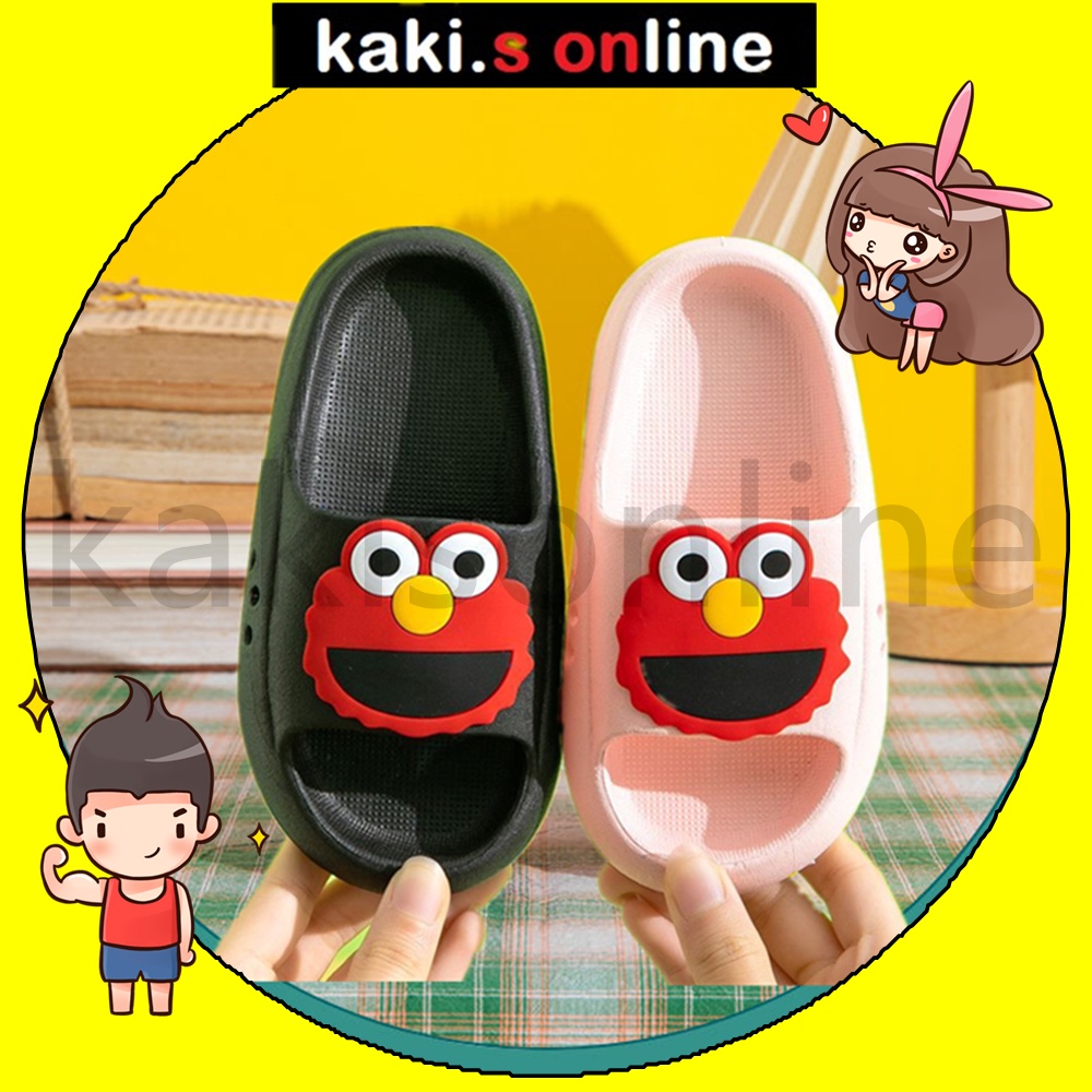 Hot Item[kaki.s online] Selipar Sesame Trend Terbaru KanakKanak Dewasa Kids Adult Size Slipper Trendy