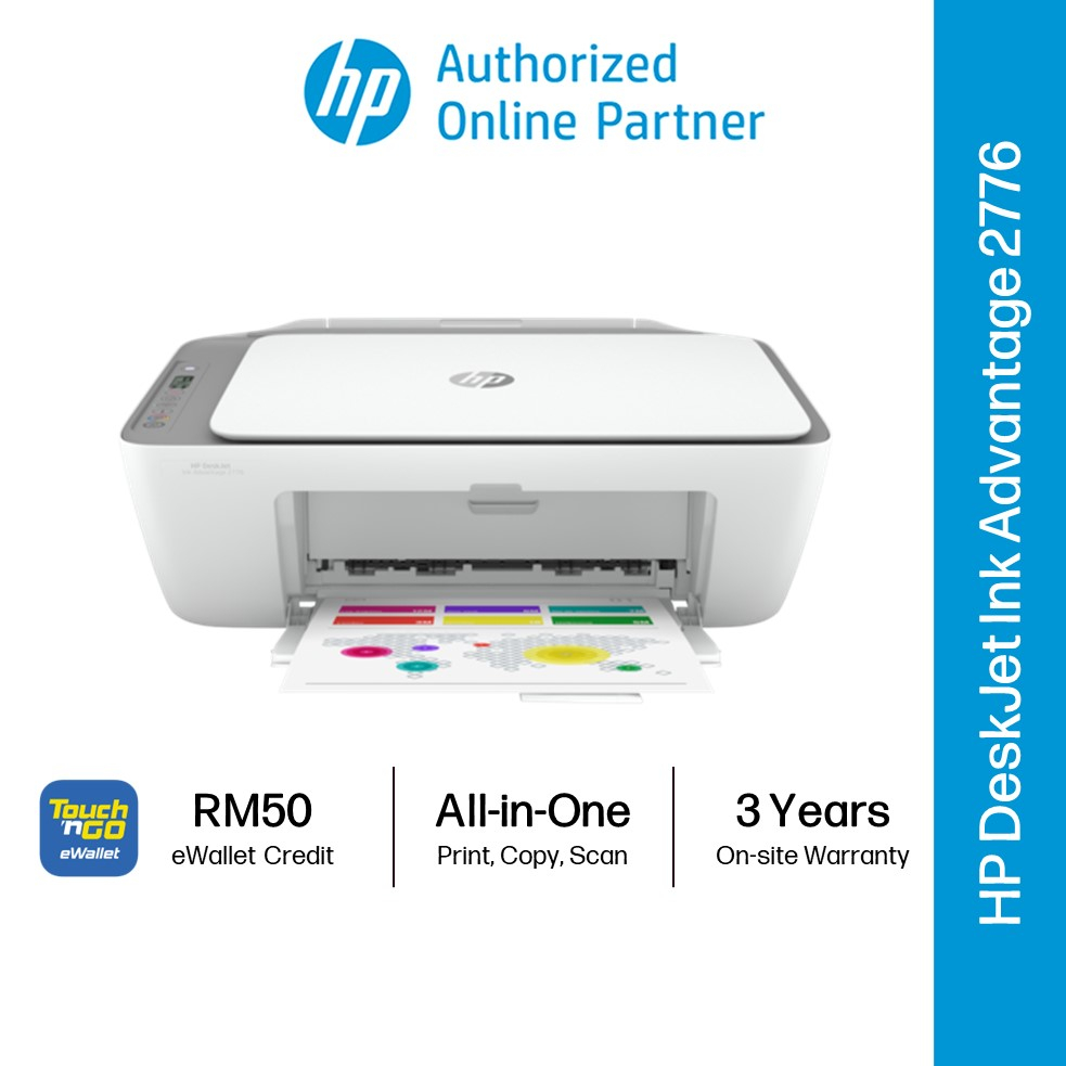 HP Printer 2777 (7FR25B)/ 2776 (7FR28B) DeskJet Ink Advantage All In One Printer Wifi/Print/Scan/Copy/Wireless