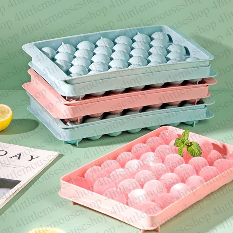 Ice ball Cube Tray Jelly Maker Ice Maker Tray Plate Round Ice Ball圆形33格冰球模具蜂窝冰格制冰神器Dulang Pembuat Ais Jelly