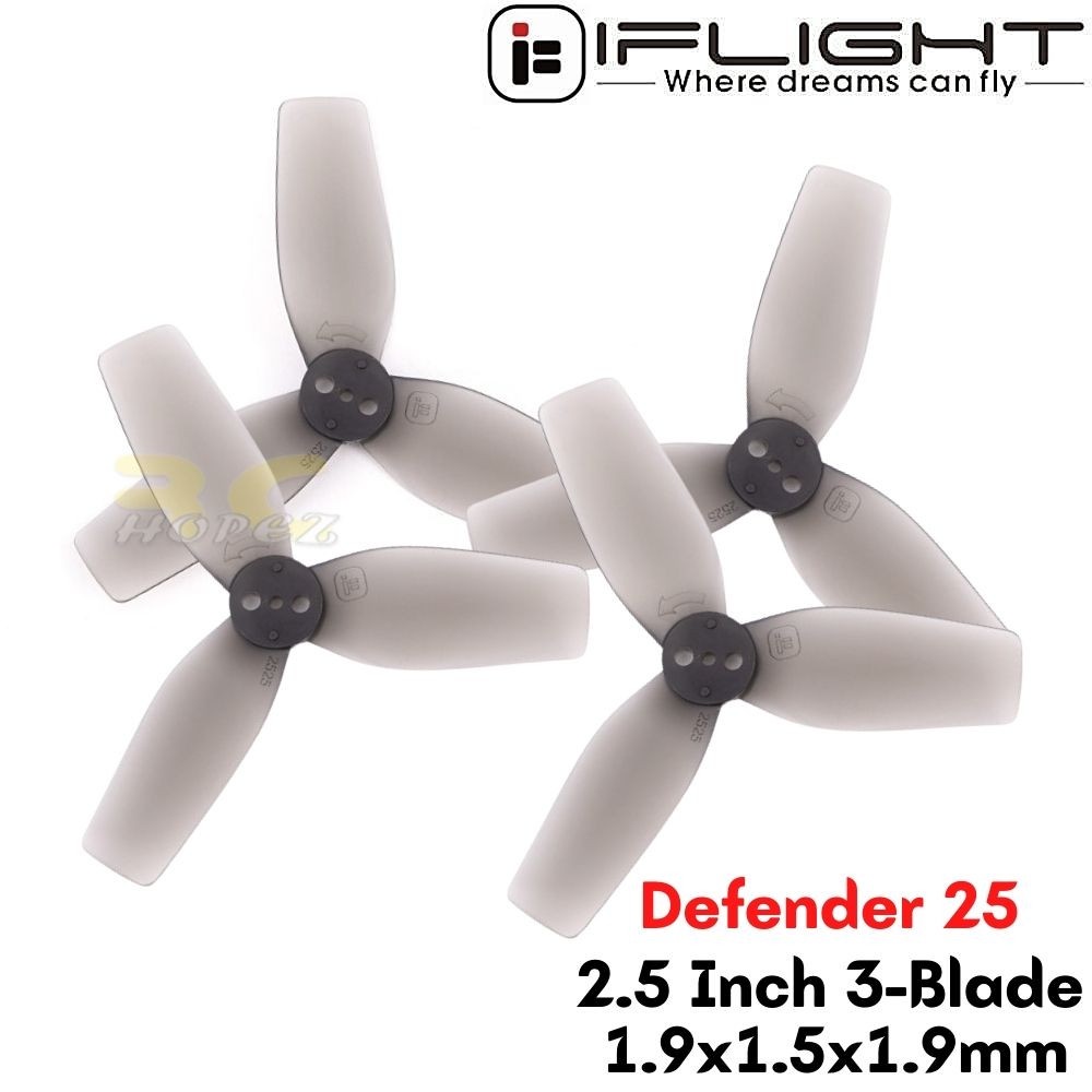 iFlight Defender 25 2.5 Inch 3-Blade 1.9x1.5x1.9mm Hole Propellers (2pair/4pcs) DF2525