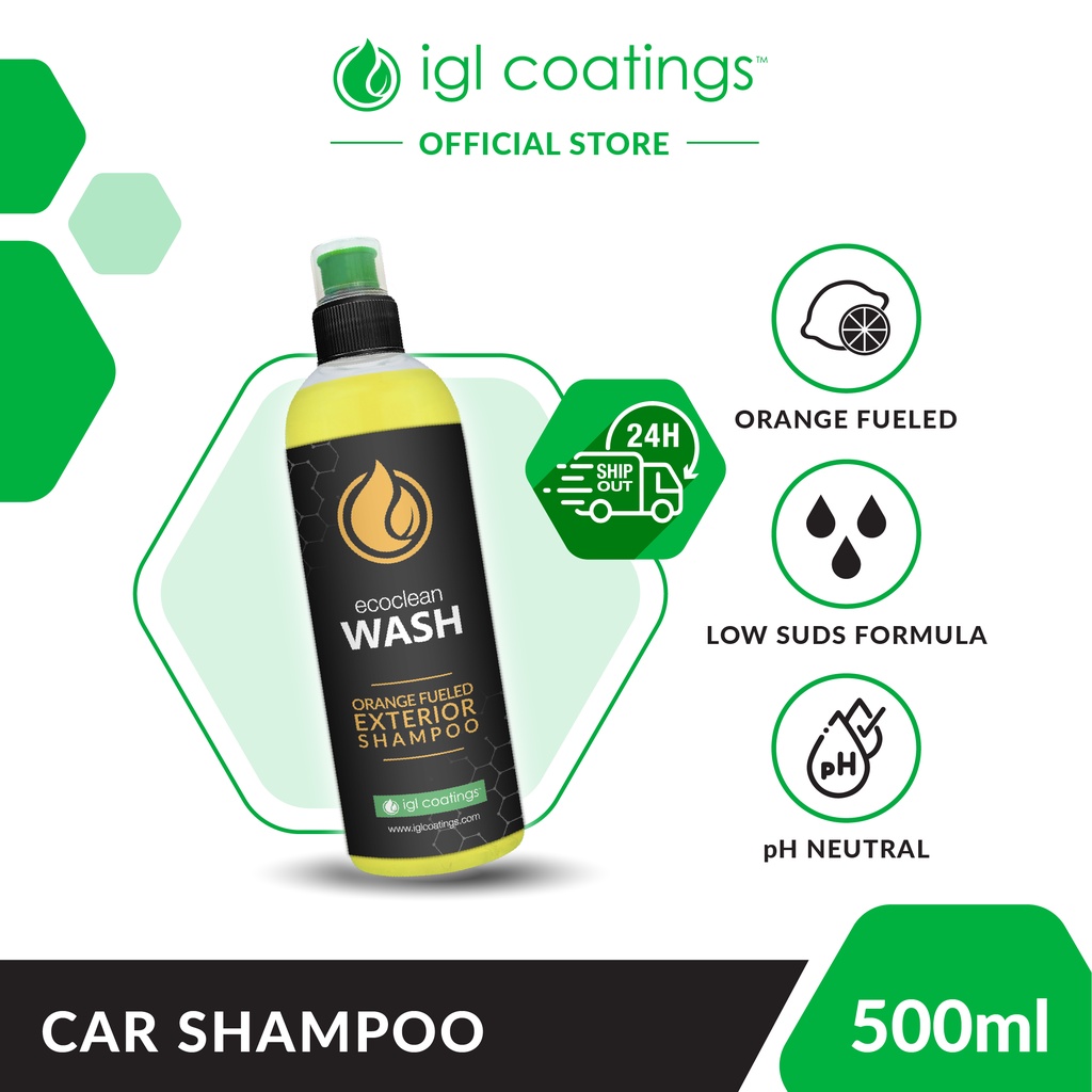 IGL Ecoclean Wash [500ml] Car Wash Shampoo & Conditioner Cleaning Solution -IGL Coatings