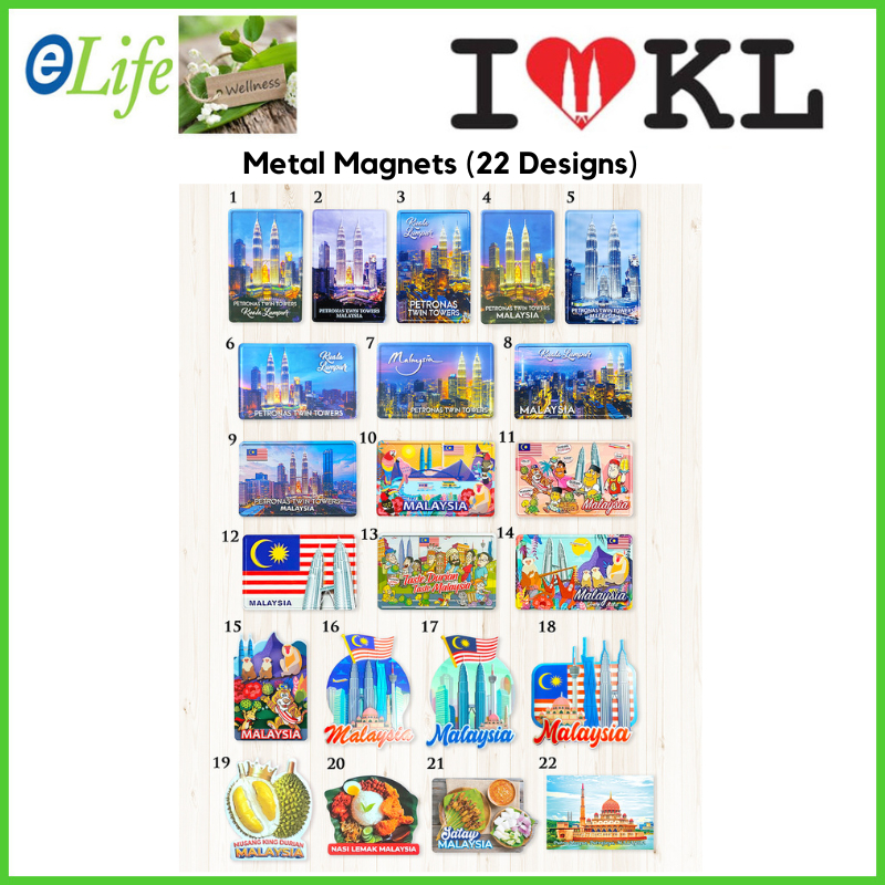 I Love Kuala Lumpur Malaysia Twin Tower KLCC Putrajaya Souvenir Metal Fridge Magnet Deco Collectible Gift Cenderahati