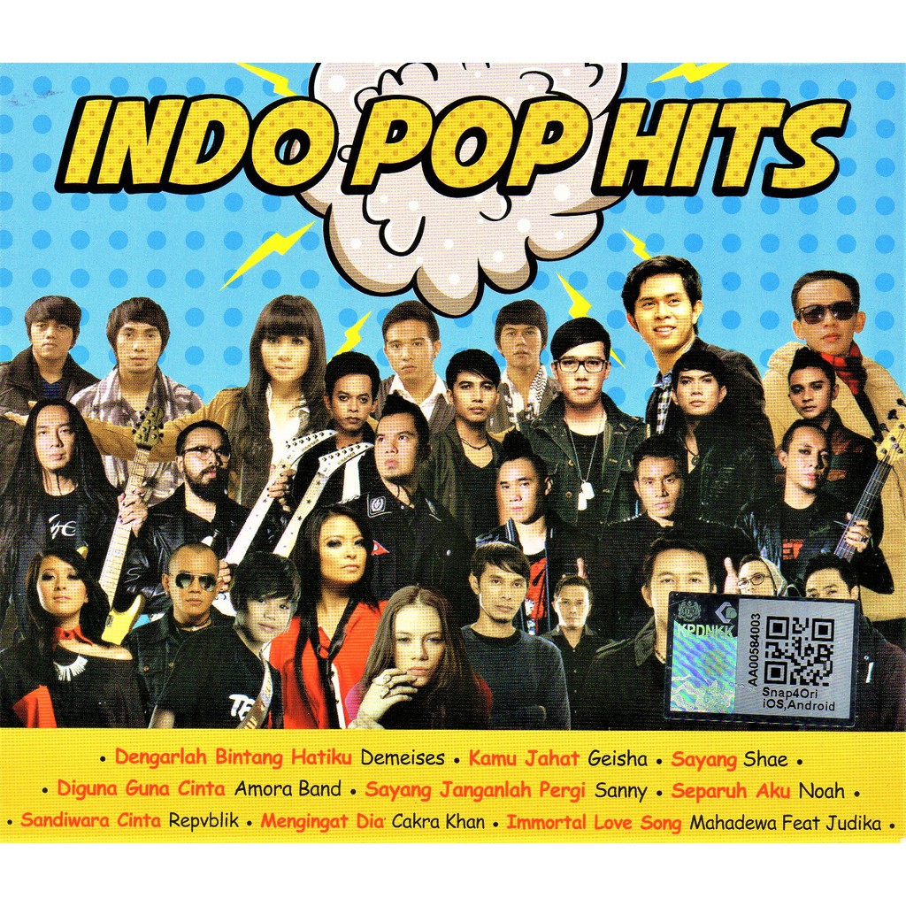 Indo Pop Hits ( Indonesia 2 CD )[ Repvblik Amora Band Demeises Nidji Cakra Khan Noah Melly Goeslaw Once Mahadewa Judika]