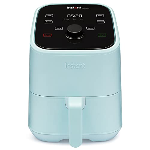 Instant Vortex 4-in-1, 2-QT Mini Air Fryer Oven Combo, From the Makers of Instant Pot with Customizable Smart Cooking Programs, Nonstick and Dishwasher-Safe Basket, App with over 100 Recipes, Aqua