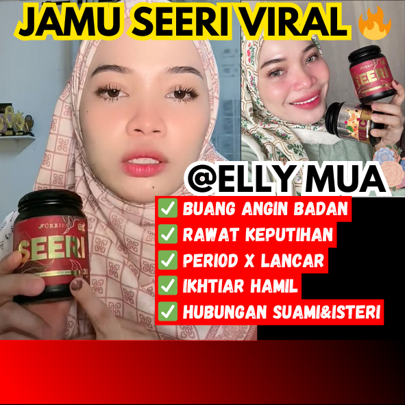 JAMU SEERI VIRAL review ELLY MUA buang angin,rawat keputehan