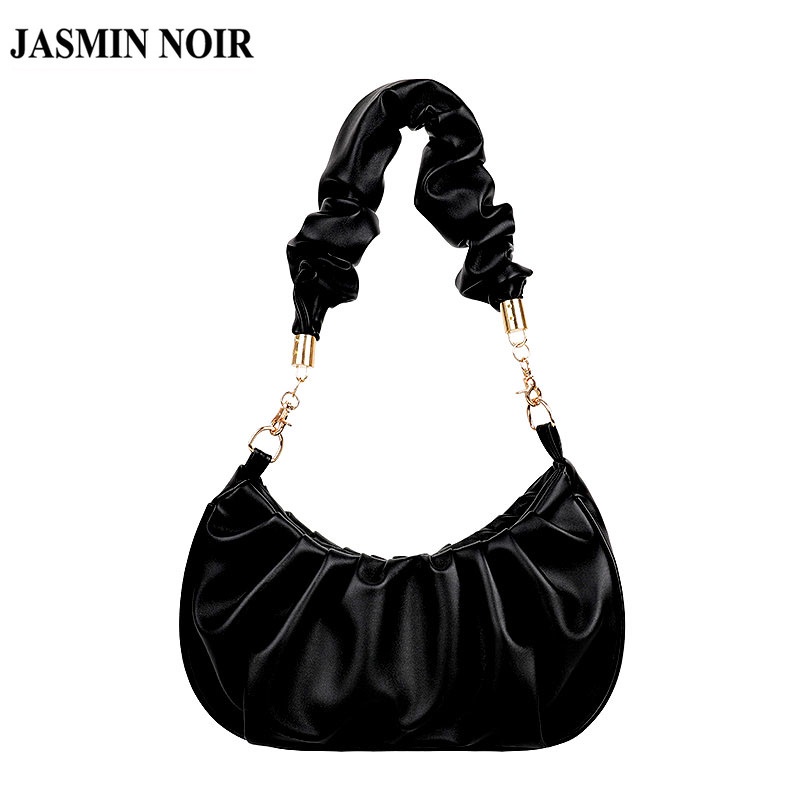 JASMIN NOIR PU Leather Women's Shoulder Bag Fashion Simple Handbag Small Hobos Sling Bag