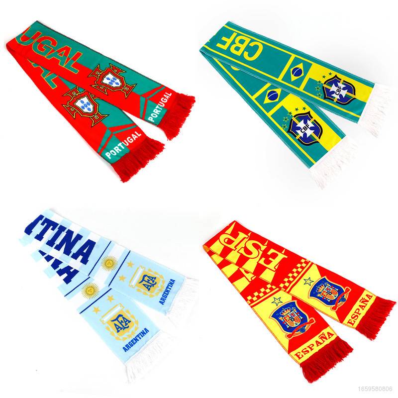 Jason The FIFA World Cup Qatar 2022 Brazil Argentina Portugal England national team soccer support scarf accessories