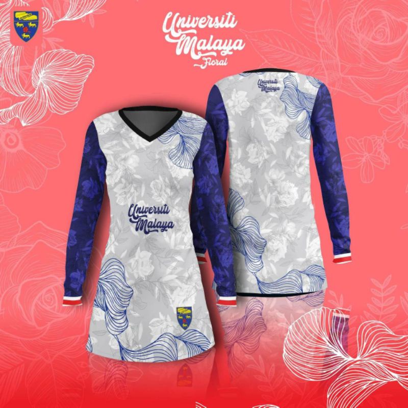 Jersey Muslimah Baju Jersey Muslimah Tshirt Muslimah Jersey Baju Muslimah JERSI UM FLORAL EDITION Jersey Mu Jersey Murah Jersey Muslimah Malaysia Jersey Muslimah Plus Size