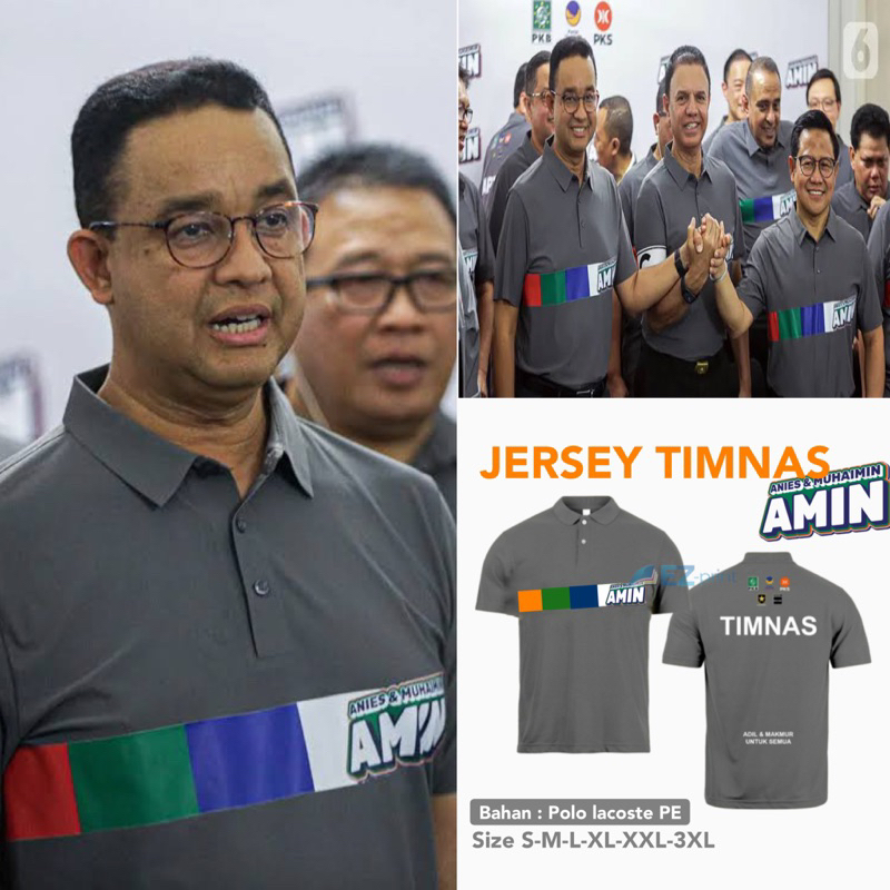 Jersey National Team Victory AMIN ANIES CAK IMIN POLO SHIRT Success Team Volunteer Campaign Uniform Election Presidential Election 2024 CAPRES CAWAPRES