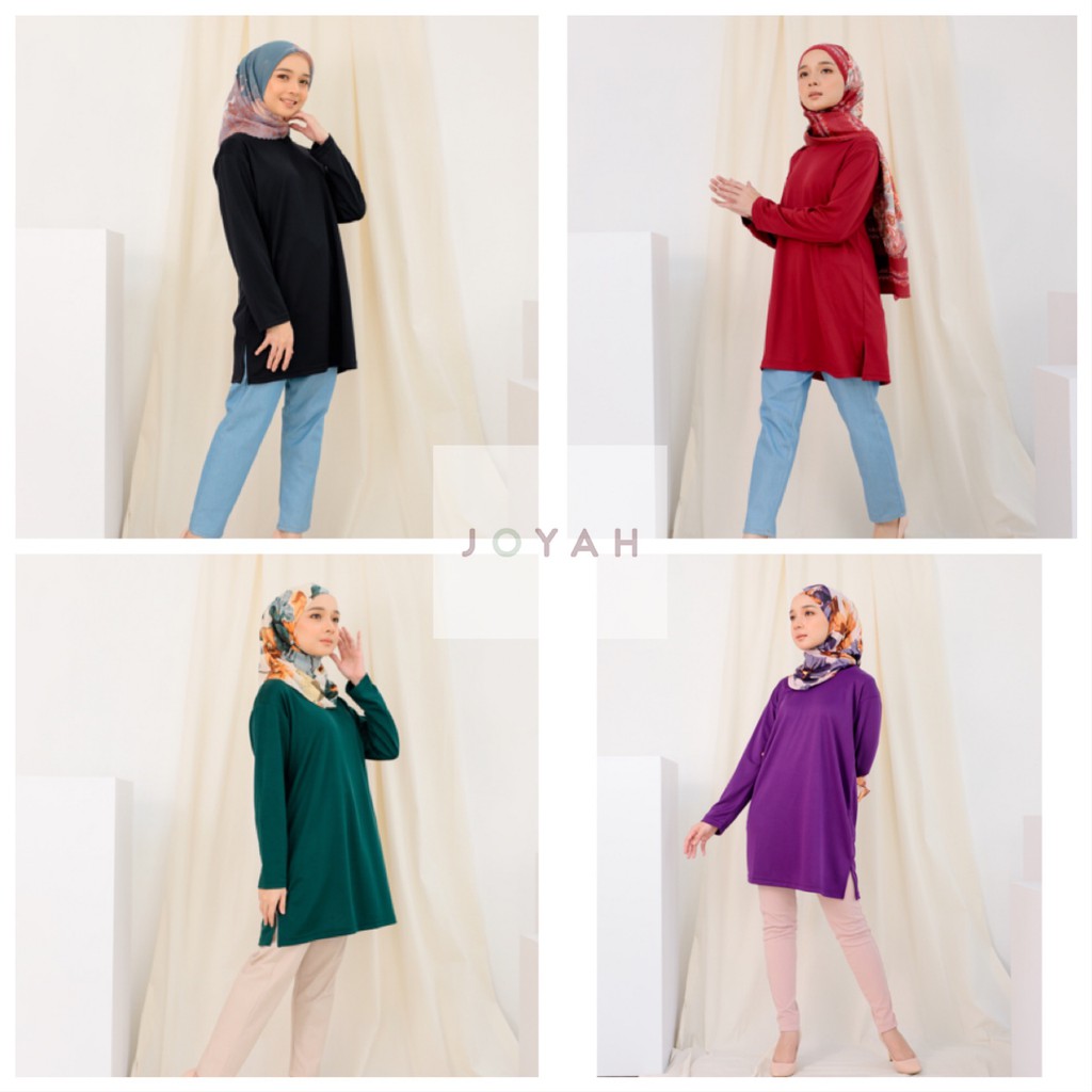 Jersi Muslimah/Joyah Premium Muslimah/XS-XL/Baju Sukan Muslimah/Plain Jersi/ Microfiber Eyelet