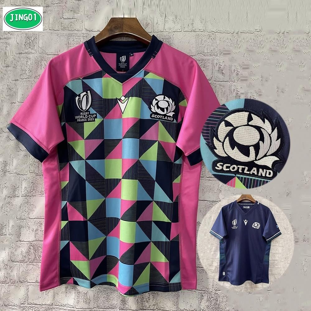 （JING) 2023-24 World Cup Jersey Scotland Training Rugby Jersey Size S-5XL