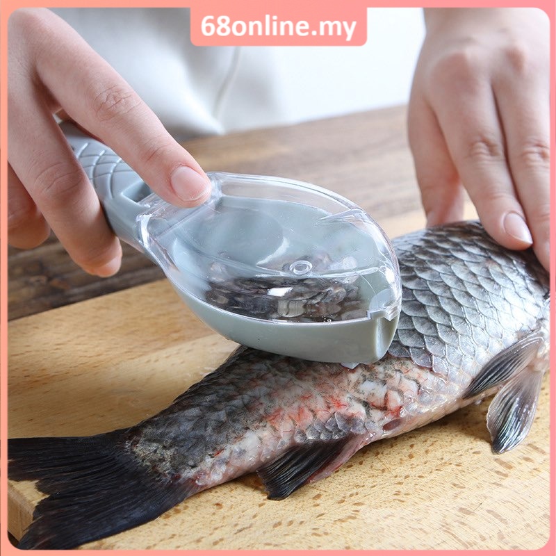 [Johor Seller] Fish Scale Scraper Remover Cleaner Peeler Brush Kitchen Tools Gadgets Alat Buang Sisik Ikan 刮鱼鳞器