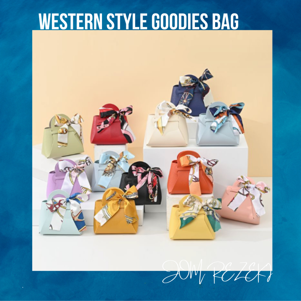 JOM European Style Leather Gift Bag Goodies Bag Doorgift Bag Wedding Kahwin Christmas Gift Bag Kotak Telur Bag Kenduri