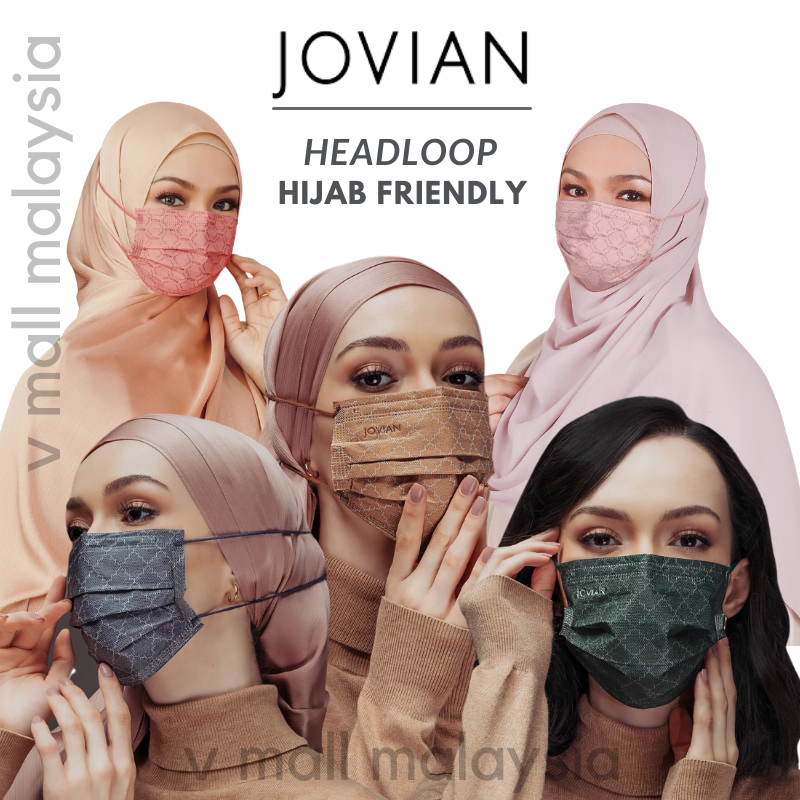 Jovian Headloop Mask Monogram Mask KF94 Siti Nurhaliza CTDK & Daiyan Trisha Face Mask Hijab Jovian Mandagie for Women