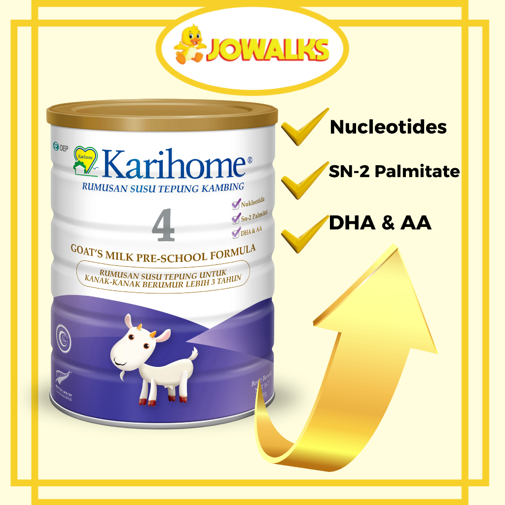 KARIHOME STEP 4 Goat Milk Formula Pre-school Susu Kambing x 1 tin 900g (PREMIUM FORMULA)