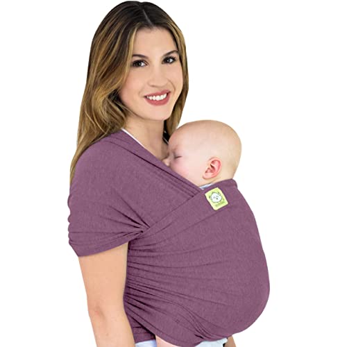 KeaBabies Baby Wrap Carrier - All in 1 Original Breathable Baby Sling, Lightweight,Hands Free Baby Carrier Sling, Baby Carrier Wrap, Baby Carriers for Newborn, Infant, Baby Wraps Carrier (Dark Mauve)