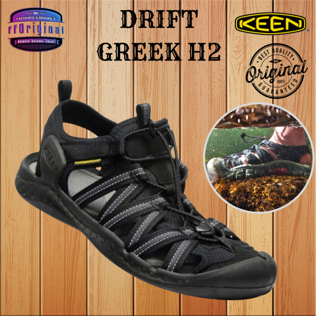 KEEN DRIFT GREEK H2 Sandal Water Shoes Closed-Toe Footwear Universal Summer Men Shoes Water Activities Sandals