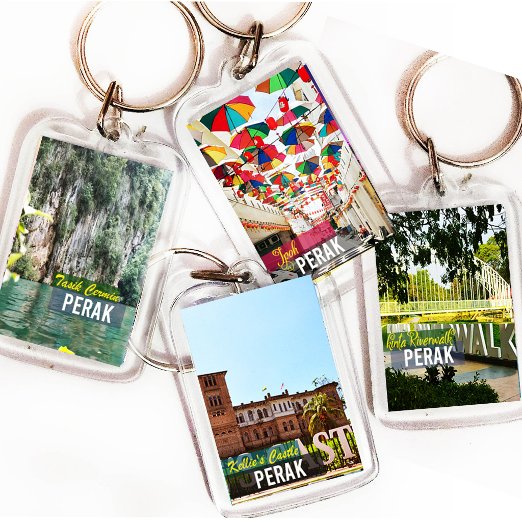 Keychain Ipoh Perak Umbrella Gift Souvenir 50mm x 35 mm