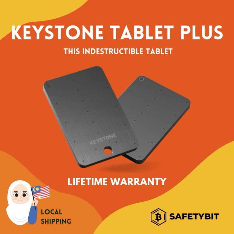 Keystone Tablet Plus - Secret Phrase Stainless Steel Wallet Cold Wallet Crypto Blockchain Cryptocurrency