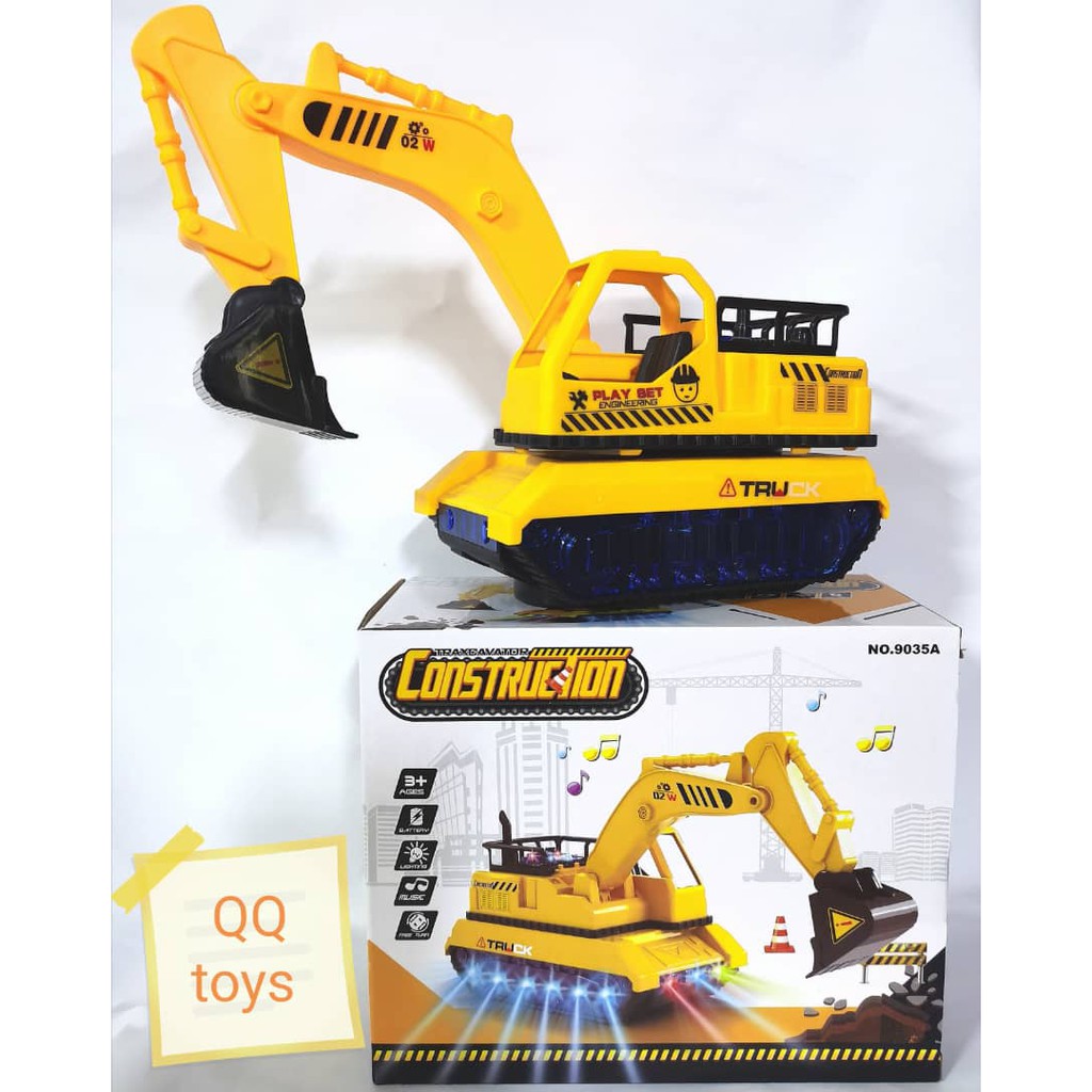 Kid Electric Power Driven Music LED Lighting Excavator Construction Truck Toy