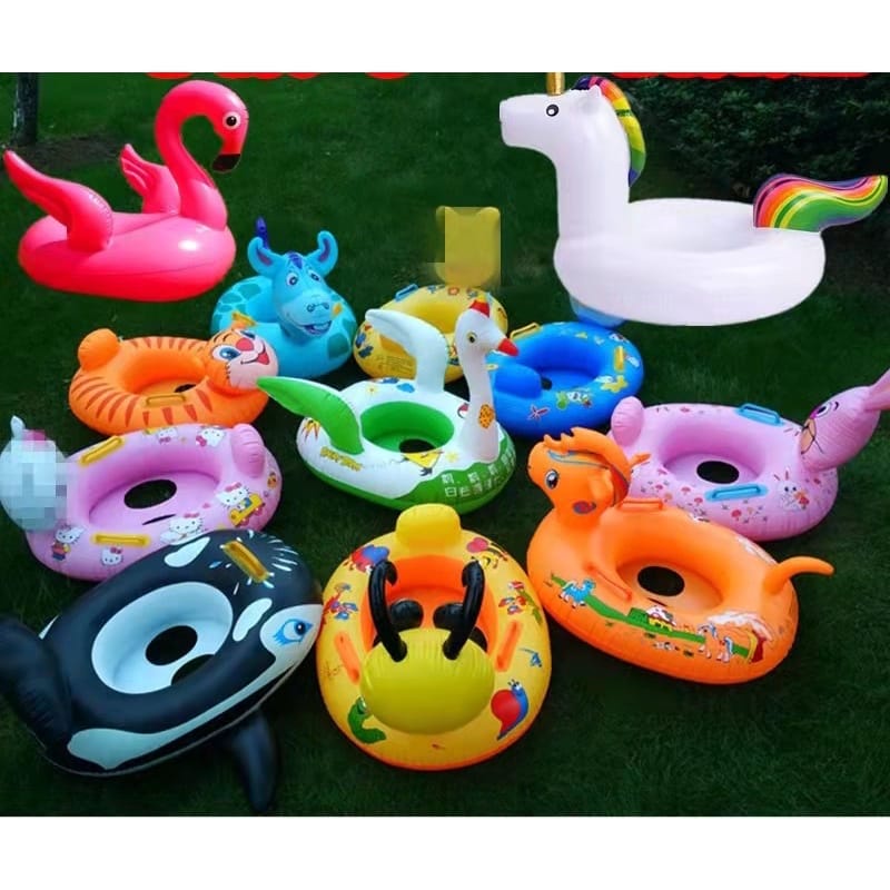 Kid's Inflatable Swimming Pool Float Rafts with Handles Summer Unicorn Swim Ring Floats Girls Boys Toddlers Child Floati