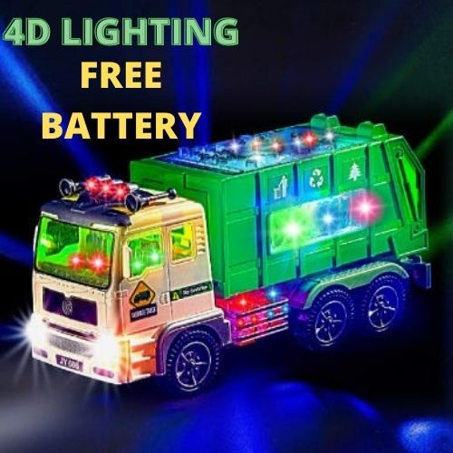 Kids Toy Garbage Truck with 4D Lights and Sounds/Lori Sampah Mainan Budak Lelaki dengan Lampu dan Bunyi