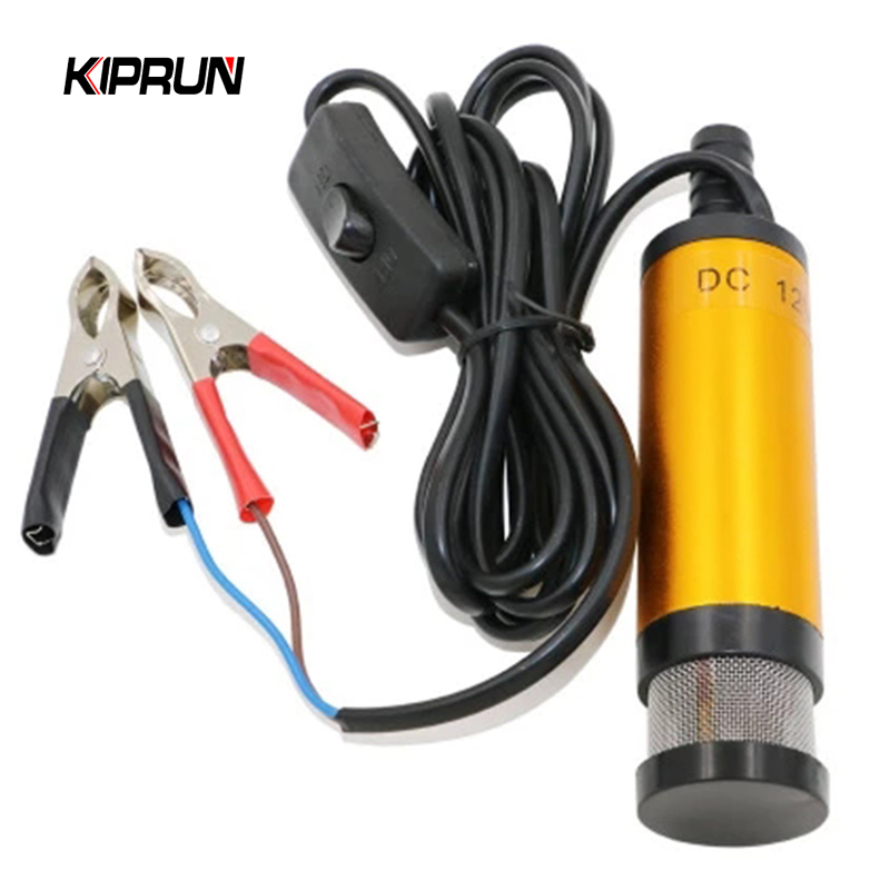 KIPRUN 12V DC Electric Submersible Pump, Electric Water Pump For Pumping Diesel Oil Water Aluminum Alloy Shell 12L/min Fuel Transfer Pump