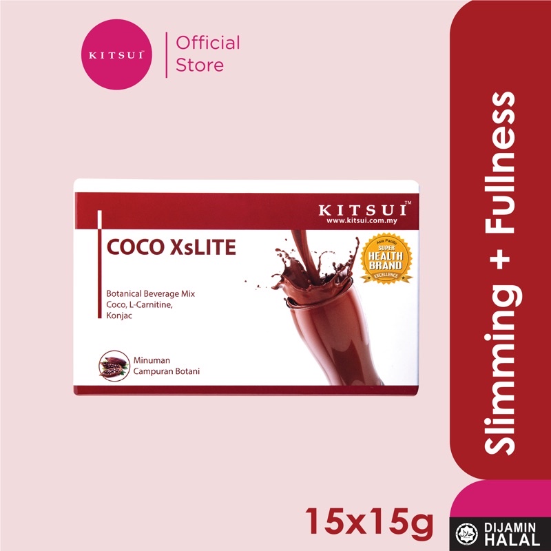 KITSUI COCO XsLITE (Chocolate Shake) *Produk Kurus, Berat Badan,Coco Fiber,Ubat Slim,Kurus, Rasa kenyang lebih lama*