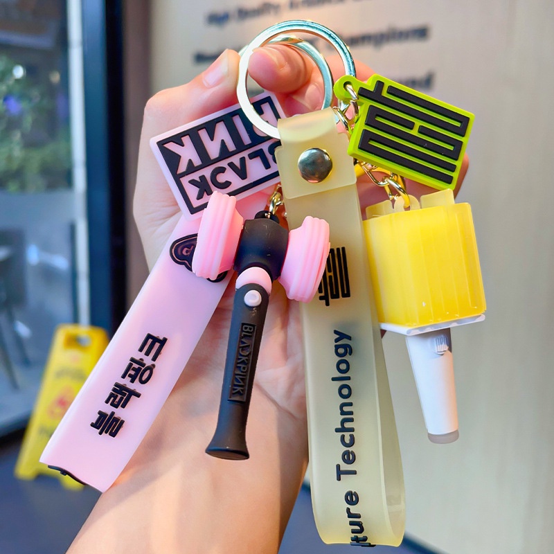 Korean combination BLACKPINK aid stick keychain bulletproof Star concert around online celebrity hammer pendant student gift