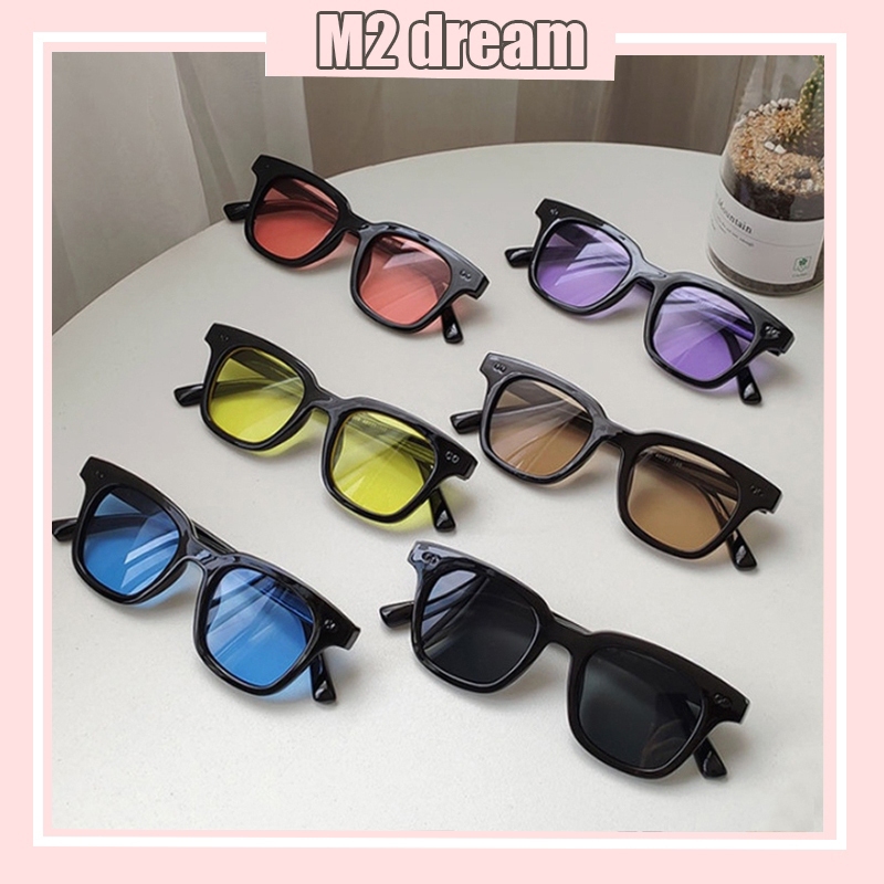 Korean Style Black Frame Brown Sunglasses Retro High-End Sunglasses Anti-UV Glasses Unisex Cermin Mata Hitam