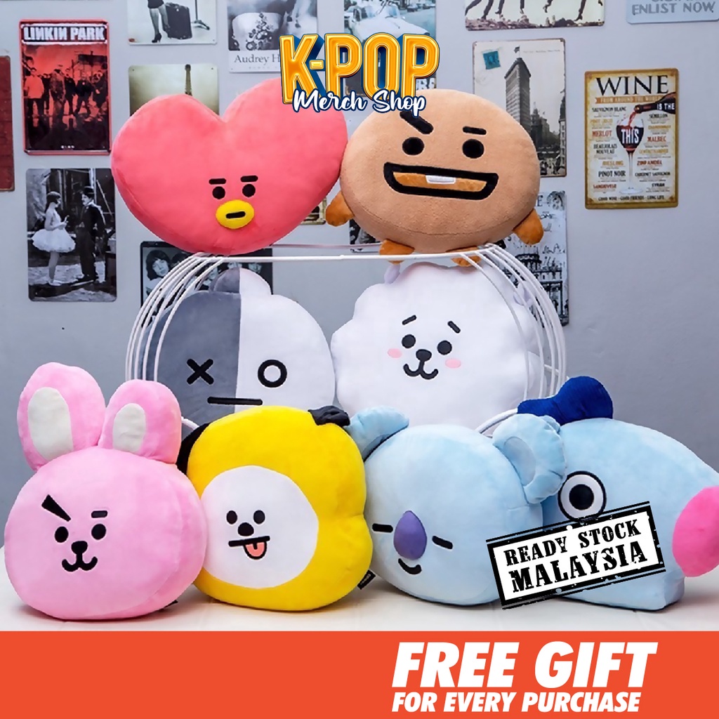 Kpop merch BTS BT21 seventeen cushion pillow hug plushie pillow merchandise photocard lomo card Jungkook photo tinytan