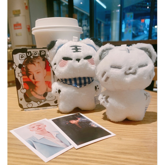 Kpop Seventeen Hoshi Plush Doll Towel Keychain Bag Charm Milk Candy Tiger Doll Tiger Barn Shun Wave Doll with Drool