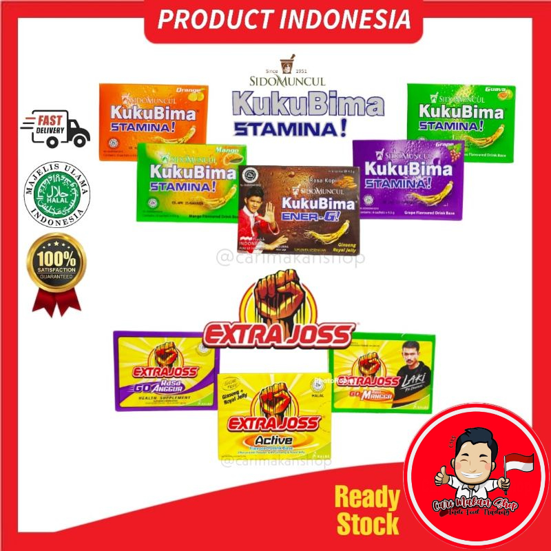 KukuBima ExtraJoss Energy Stamina 1Kotar x6 Sachet Product Indonesia Kuku Bima Extra Joss Active Anggur Mango CMS