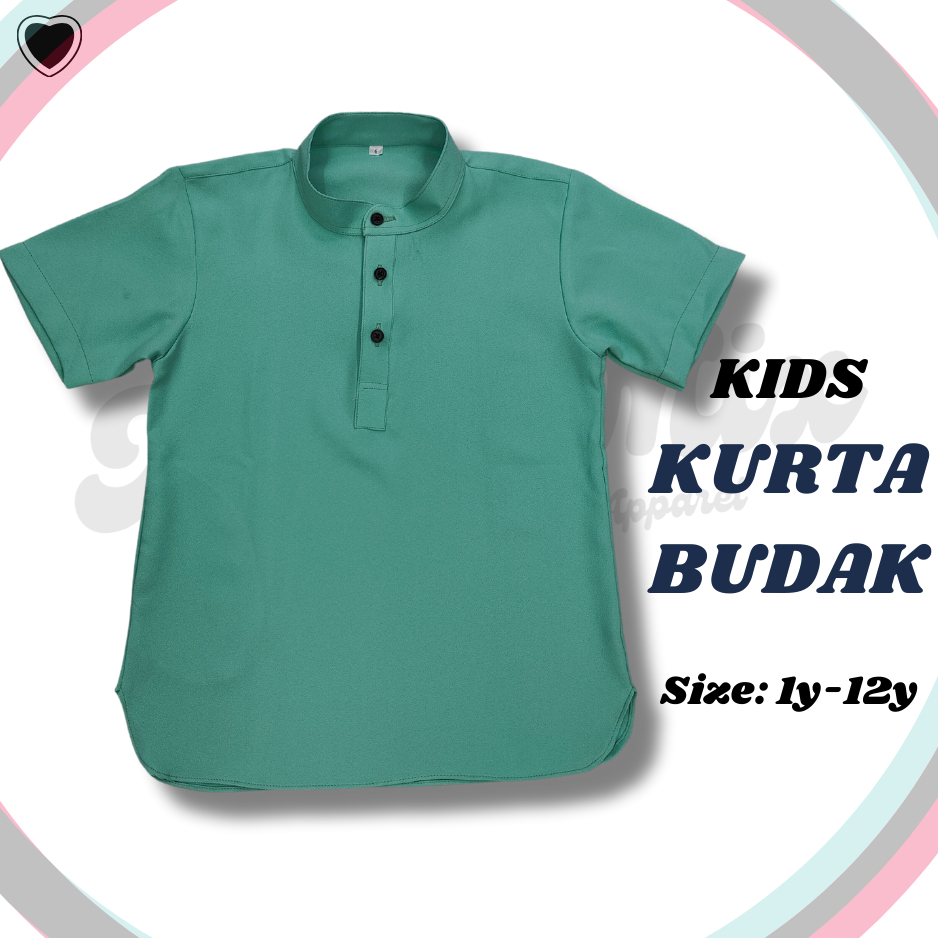 Kurta Budak Boys (Como Crepe fabric) Melayu Traditional Clothes Anak Baju