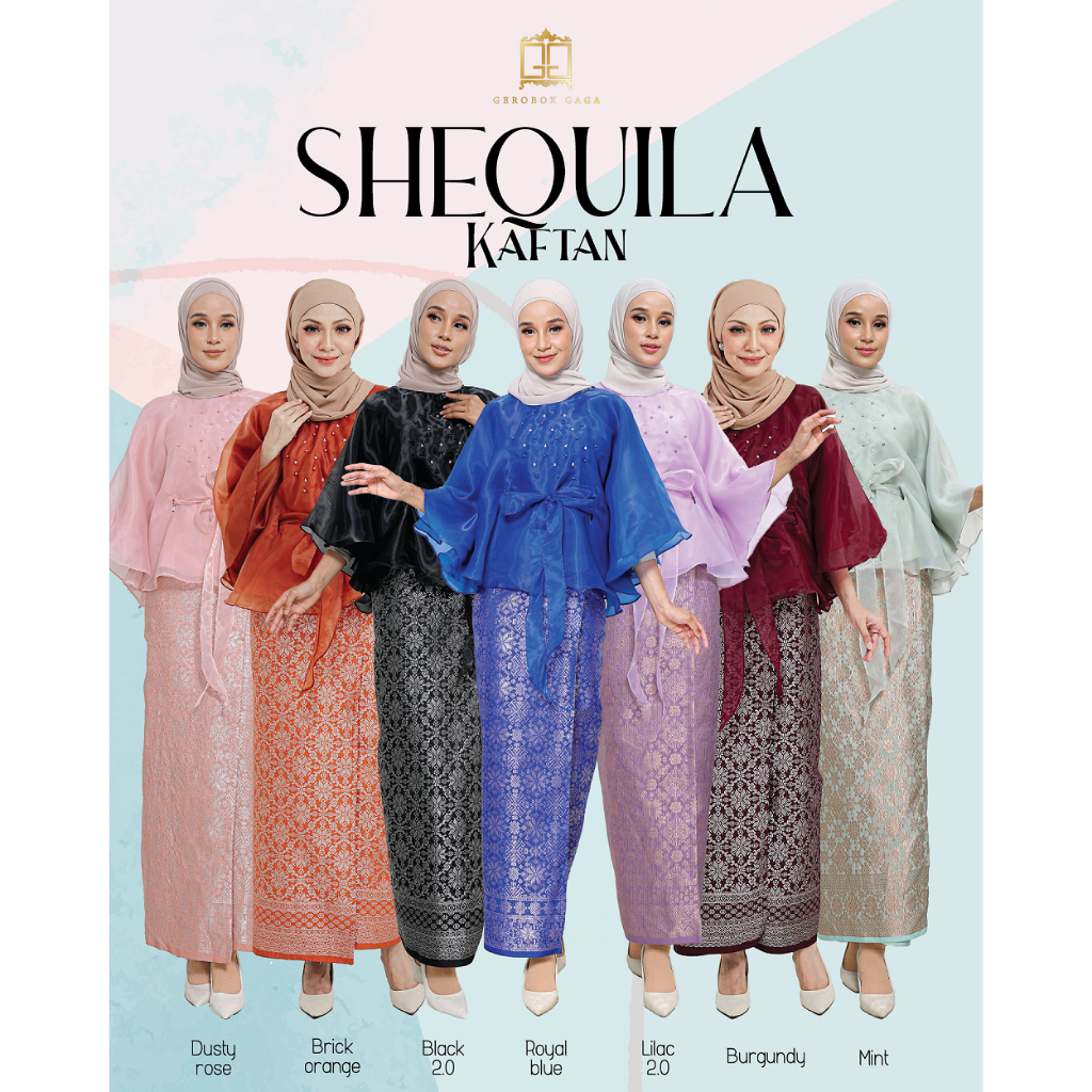 Kurung Shequila By Gerobok Gaga Clothing Organza Songket Wanita