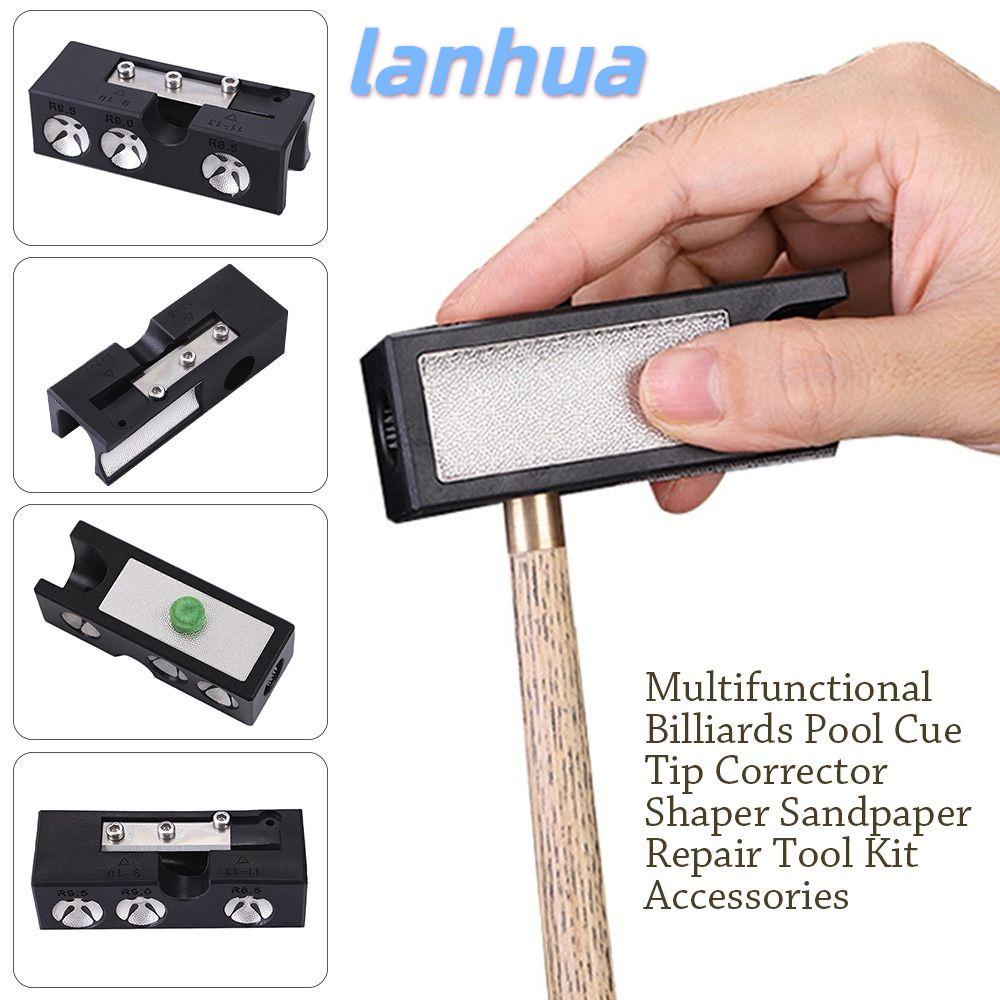 LANHUAA Cue Tip Shaper, 10 in 1 Repair Tool Pool Cue Tip Corrector, Accessories Snooker Billiards Device Effective Repair Pool Cue Shaper Billiard