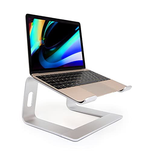 Laptop Stand, Ergonomic Aluminum Laptop Mount Computer Stand, Detachable Laptop Riser，Notebook Holder Stand Compatible with MacBook Pro/Air HP Lenovo Samsung Huawei ，All 10-17.3" Laptops (Sliver)