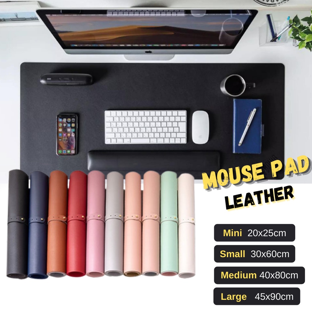 Large Mousepad Keyboard Mat Thick Leather Portable Anti-slip Smooth Mouse Pad Pu Leather Waterproof Table Mat Desk Mat