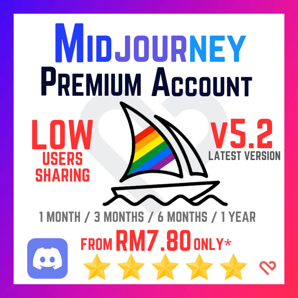 [V6 LATEST] Midjourney Account Premium [Standard/Pro] Artificial Intelligence Drawing (AI Arts) Discord Mid Journey