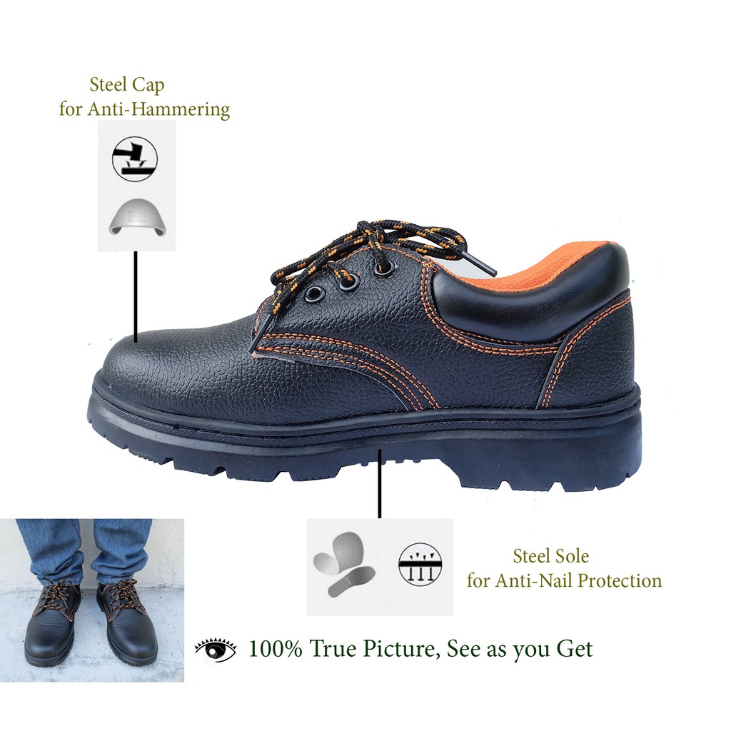 Leather Safety Shoes with Steel Sole and Steel Cap Model 514