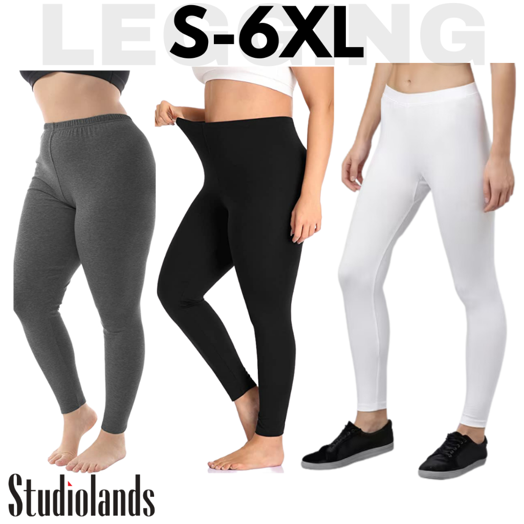 Legging Cotton Stretchable Leggings Woman High Waist Seluar Tight Perempuan Yoga Pants Seluar Fit Seluar Sukan Wanita