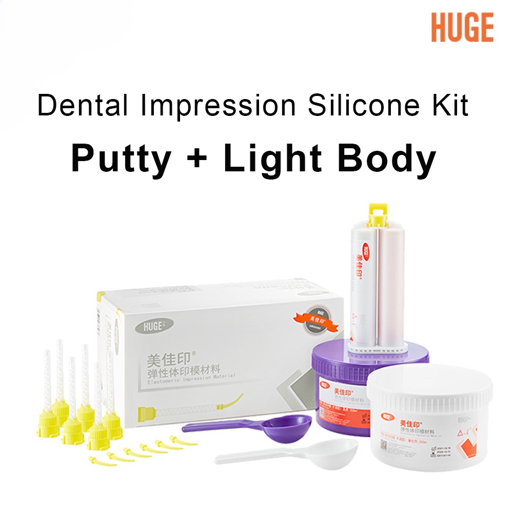 Light And Heavy Body Dental Impression Kit Putty Silicone Material Putty VPS Implant Crown Dentist Clinical Product Huge Perfit