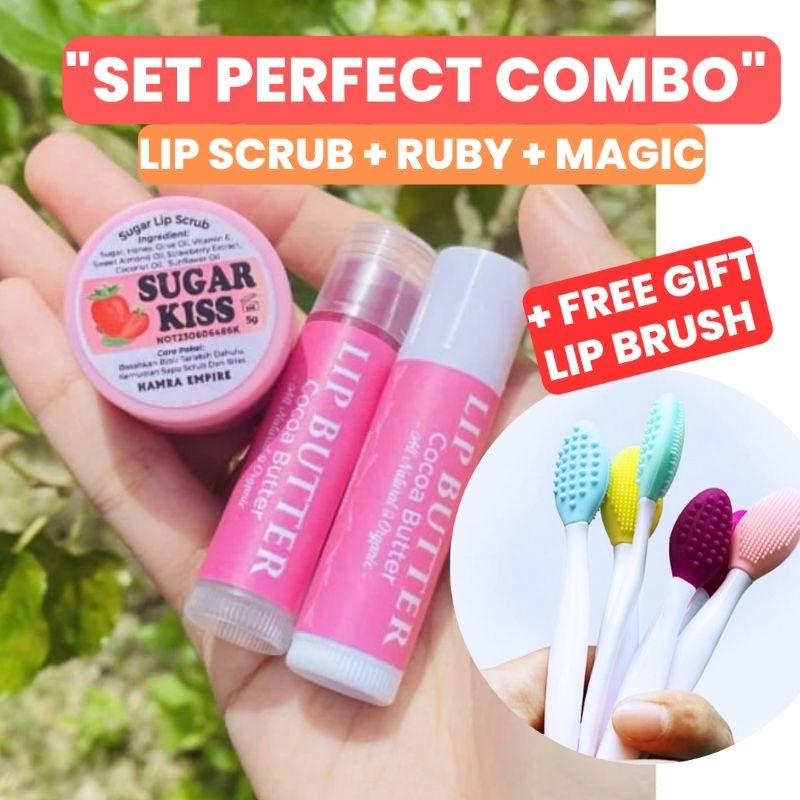 LIP SCRUB Sugar Kiss Lip Butter Untuk Bibir Hitam Organic 100% Homemade Hamra Empire